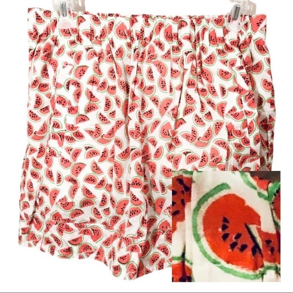 J. Crew Ladies Cotton Pull On Watermelon Mini Skirt Size Small - Picture 7 of 8